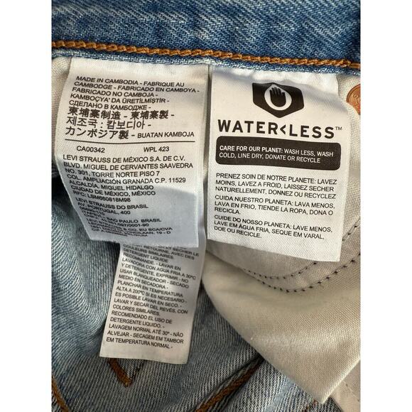 Levi’s Wedgie Icon Fit Distressed Denim Jeans Women’s Size 24 Medium Wash - Picture 9 of 11